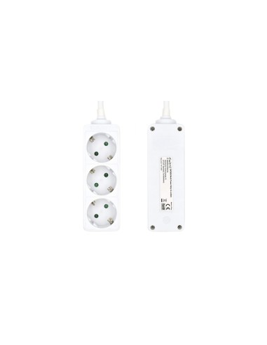 Ewent EW3958 base múltiple 1,5 m 3 salidas AC Interior Blanco