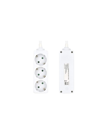 Ewent EW3958 base múltiple 1,5 m 3 salidas AC Interior Blanco