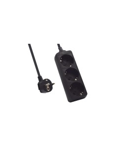 Ewent EW3959 base múltiple 1,5 m 3 salidas AC Interior Negro