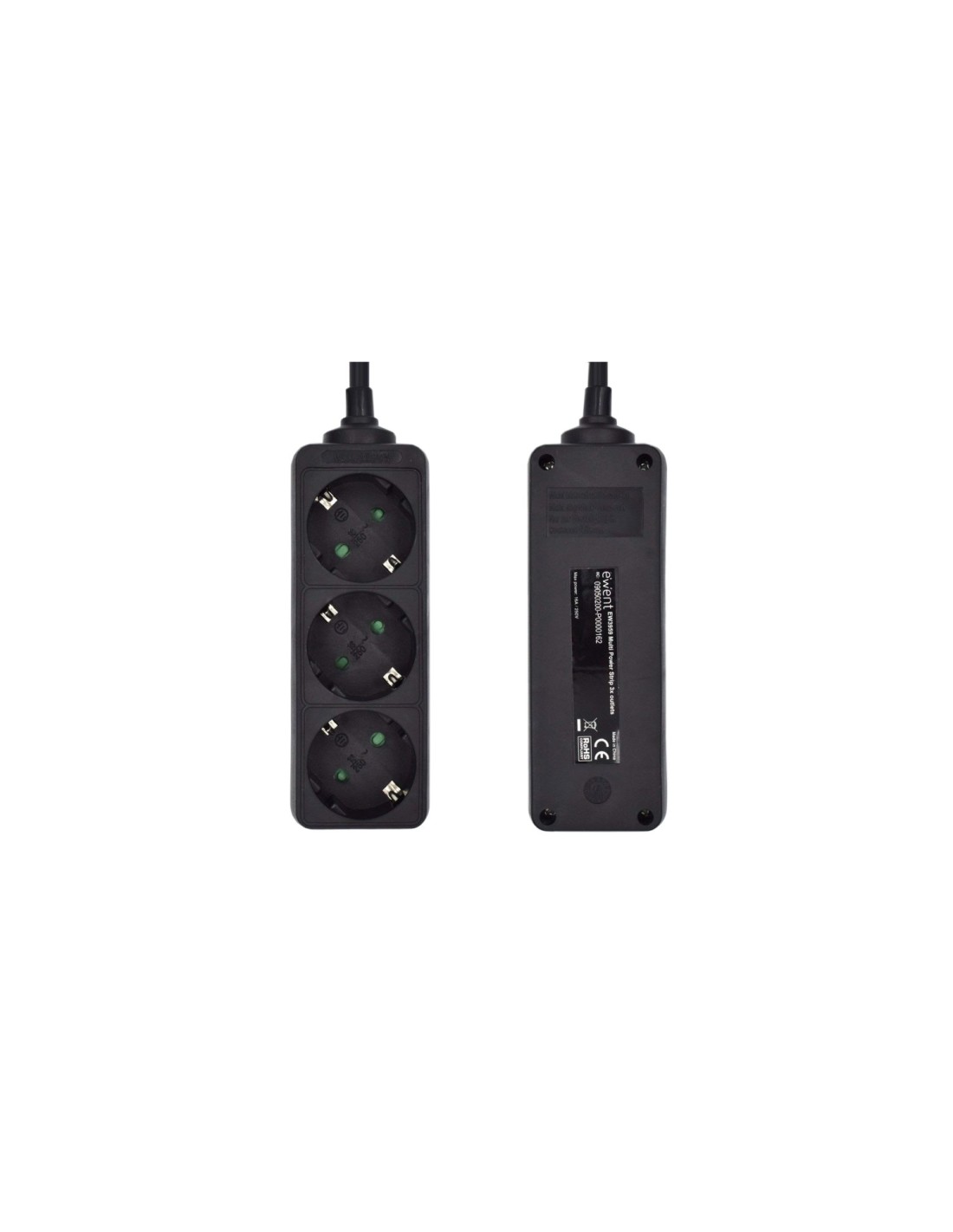 REGLETA EWENT EW3959 3 TOMAS NEGRO EW3959