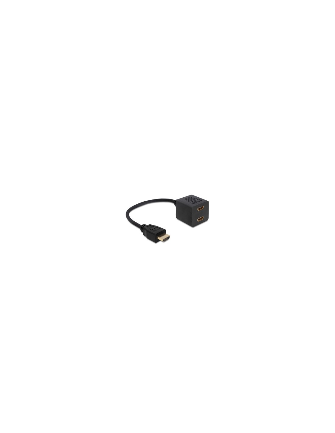 CABLE ADAPTADOR DELOCK HDMI M A 2 HDMI H NEGRO 65226