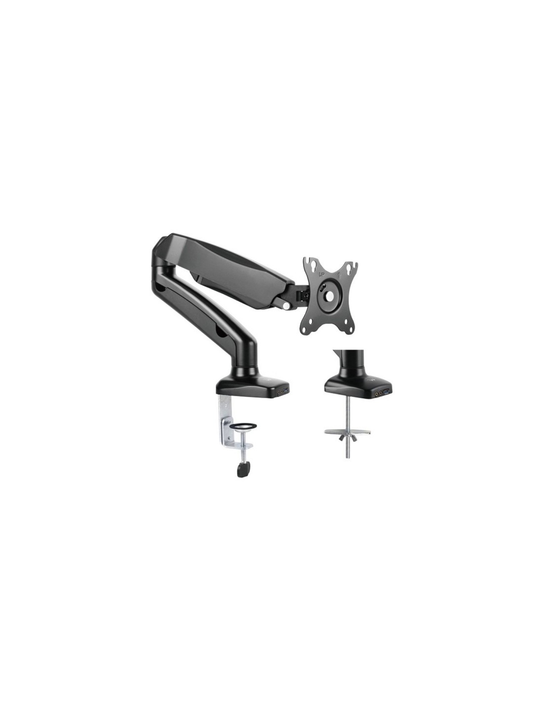 SOPORTE EWENT TV 1 MONITOR 13P - 27P MESA GAS NEGRO EW1515
