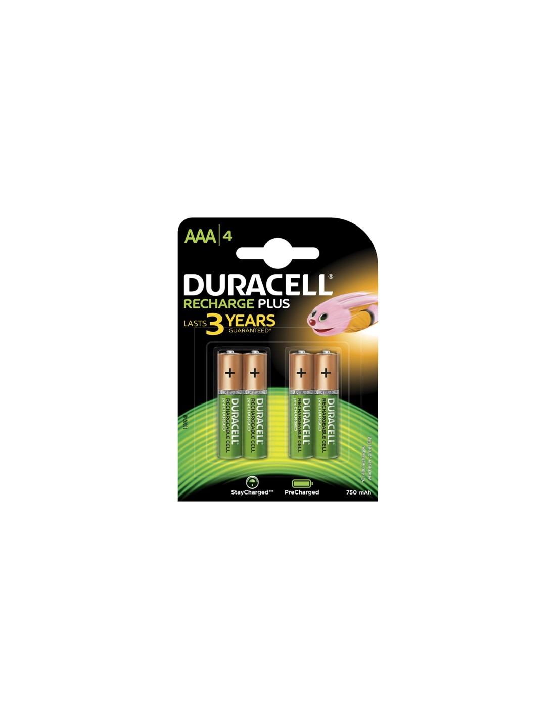 DURACELL PILA RECARGABLE HR03 AAA 750mAh BLISTER*4