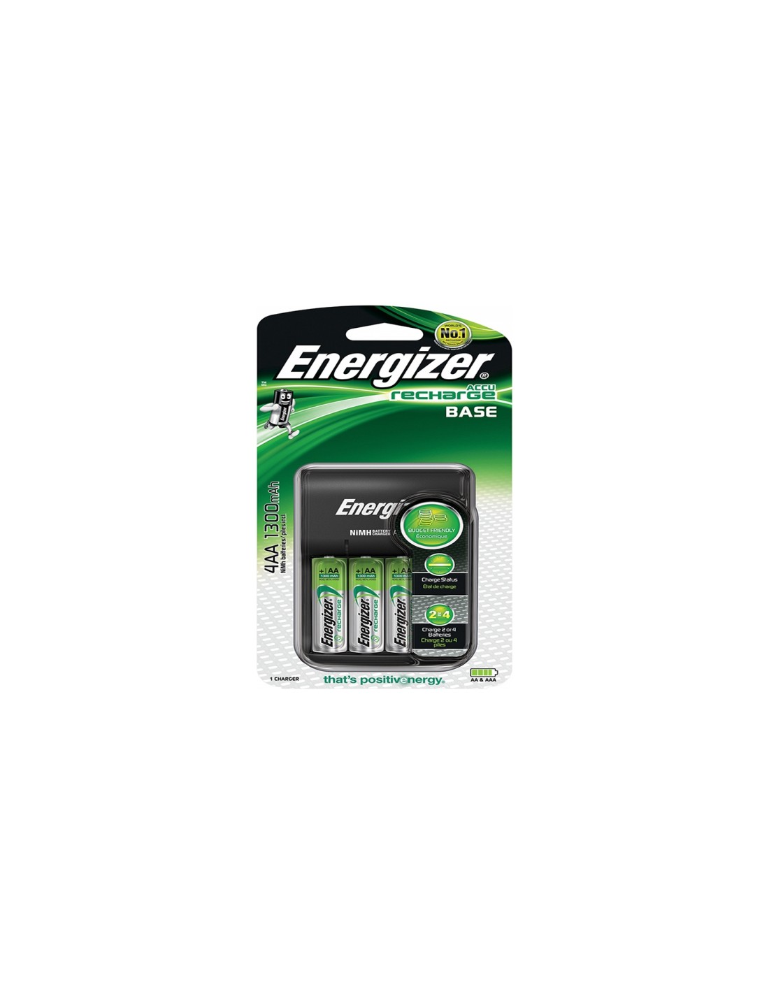 ENERGIZER CARGADOR BASE + 4xHR6 AA 1300mAh