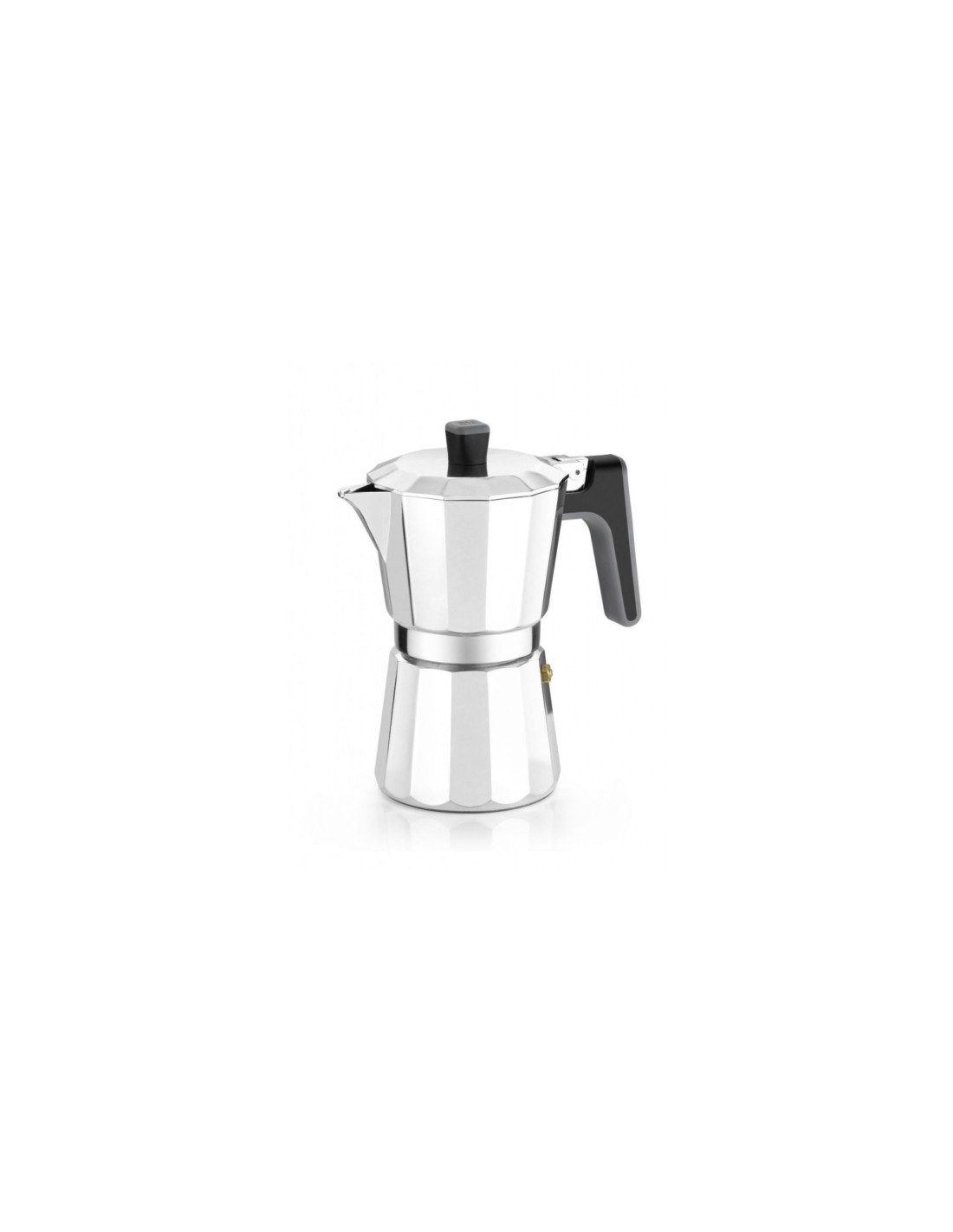 CAFETERA BRA PERFECTA - 9 TAZAS - ALUMINIO - FONDO PARA INDUCCION TOTAL - APTA TODO TIPO COCINAS