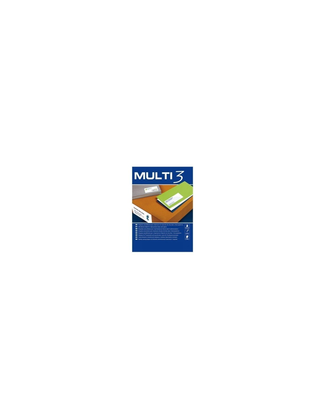 ETIQUETAS ADHESIVAS APLI MULTI3 105 X 74MM CIEN HOJAS 4712