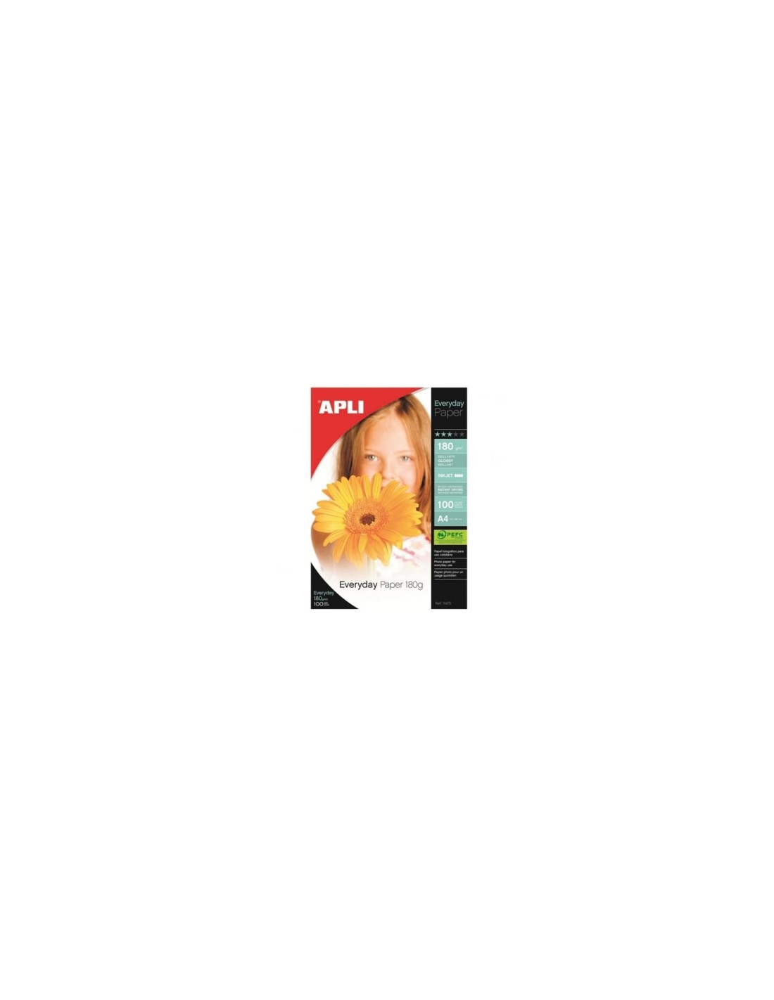 PAPEL FOTO APLI A4 180 GR CIEN HOJAS 11475