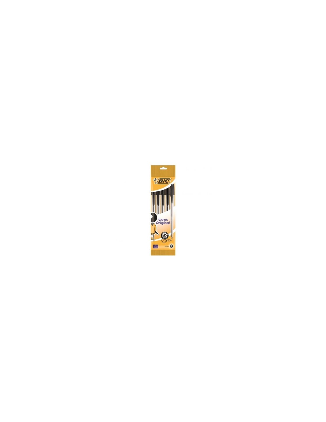 BLISTER DE 5 UNIDADES BOLIGRAFO BIC NEGRO CRISTAL 802051