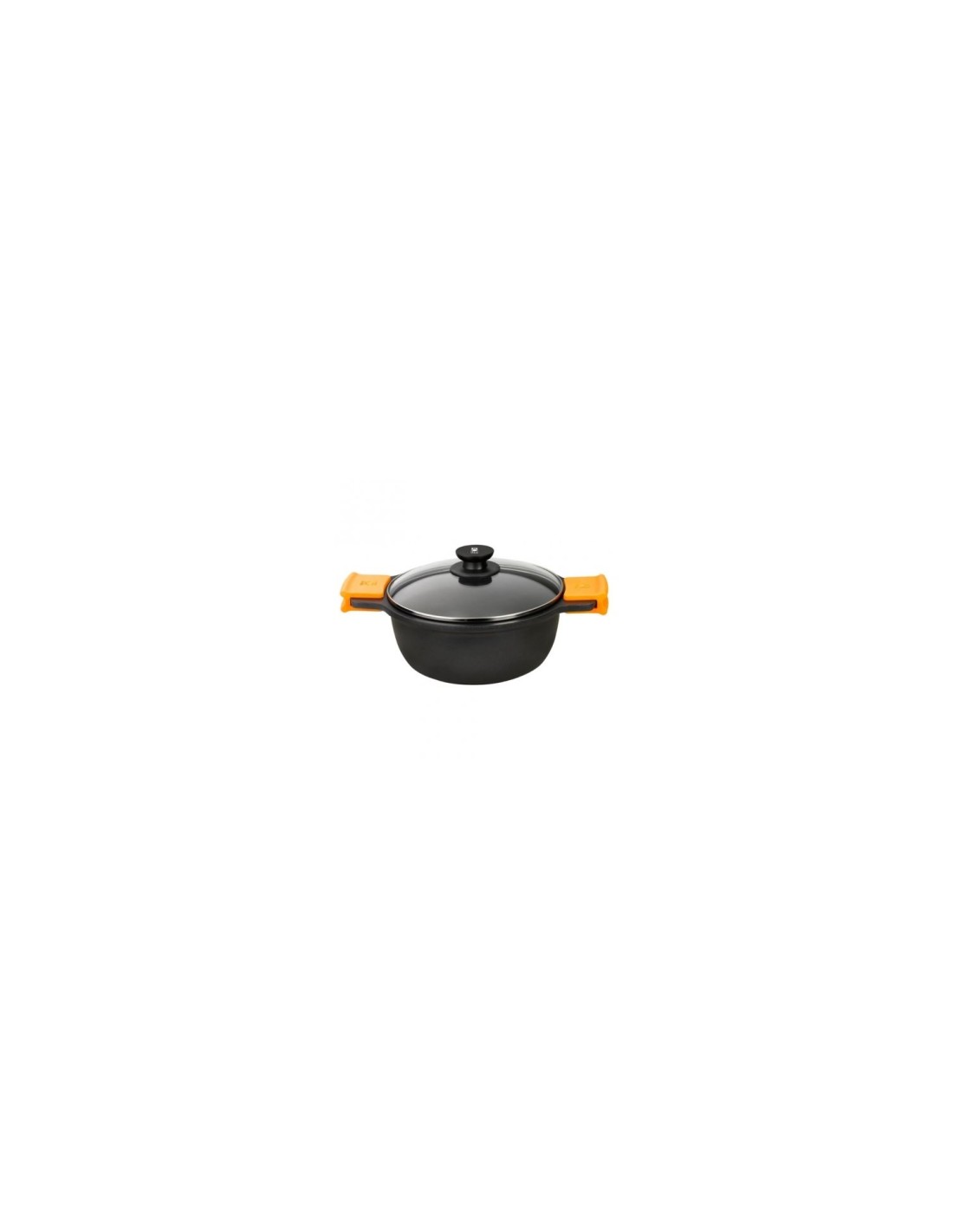 CACEROLA ALTA EFFICIENT BRA 4L  ALUMINIO FUNDIDO TEFLÍ?N ANTIADHERENTE PLATINUM PLUS TAPA VIDRIO TEMPLADO NEGRO A270324
