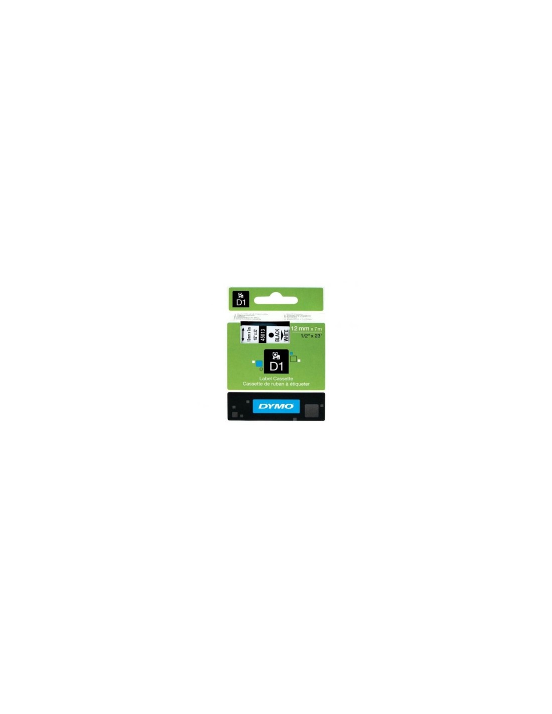 CINTA ROTULADORA AUTOADHESIVA DYMO D1 PARA ROTULADORAS LABEL MANAGER BLANCO SOBRE NEGRO S0720610