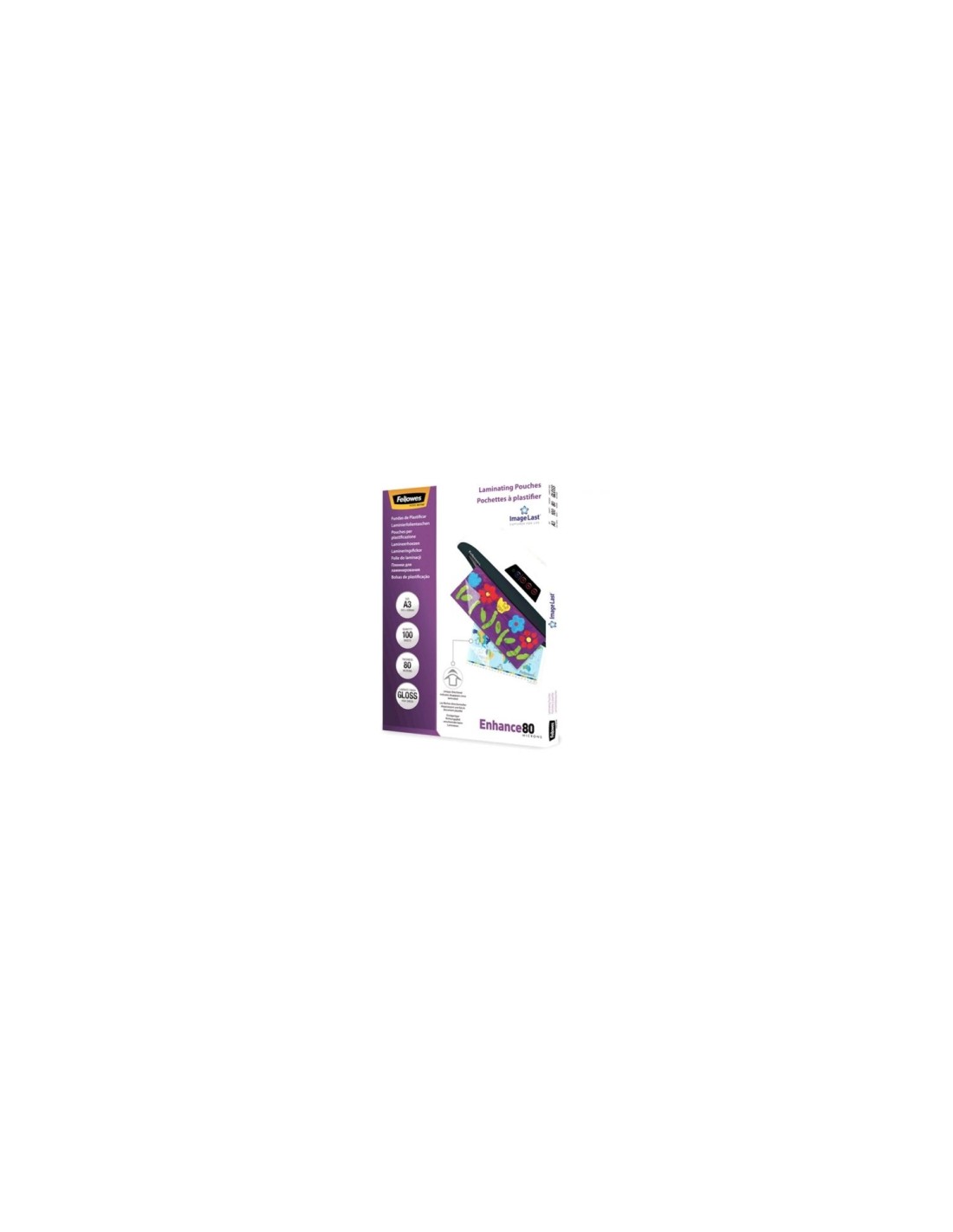 FELLOWES 5306207 FUNDAS DE PLASTIFICAR ACABADO EN BRILLO TAMAÍ?O A3 80 MICRAS 100 UNIDADES