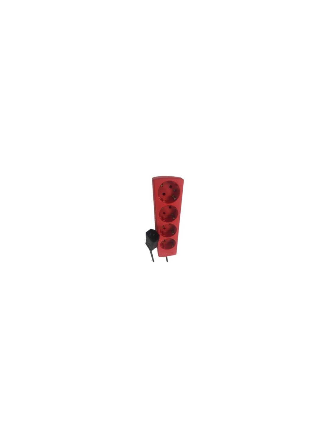 REGLETA SALICRU 4 TOMAS IEC C14/4 SCHUKO 2M 10A ROJO 663BA000004