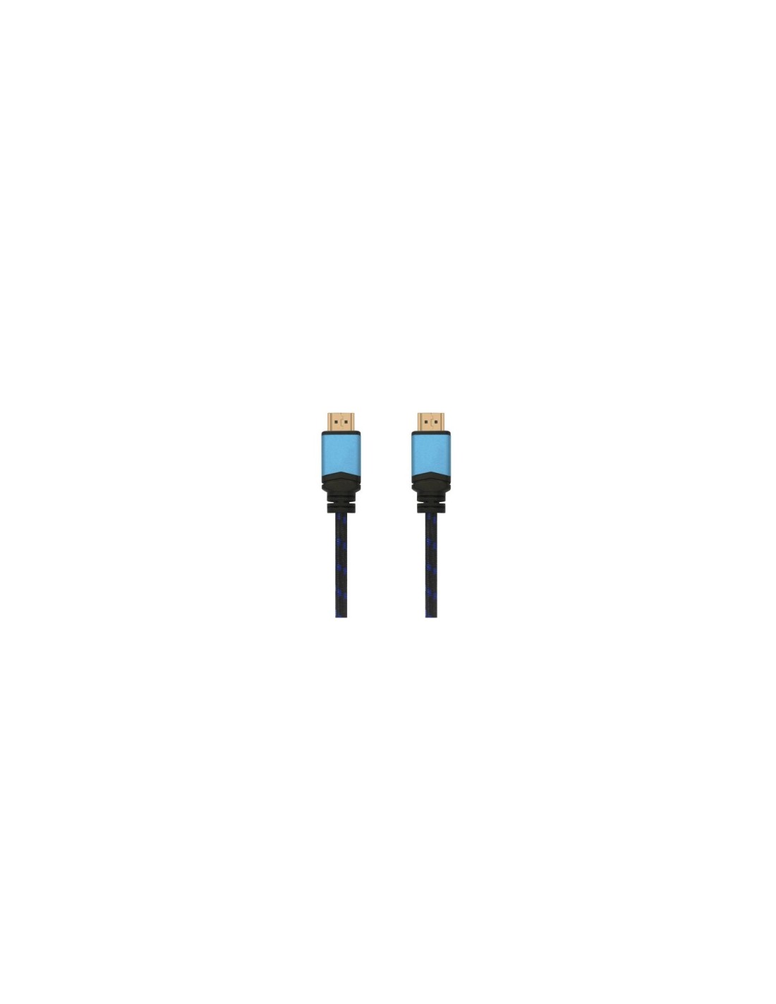 CABLE AISENS HDMI MACHO A HDMI MACHO MULTIPLE APANTALLAMIENTO Y RECUBRIMIENTO NYLON 2M NEGRO AZUL A120-0357