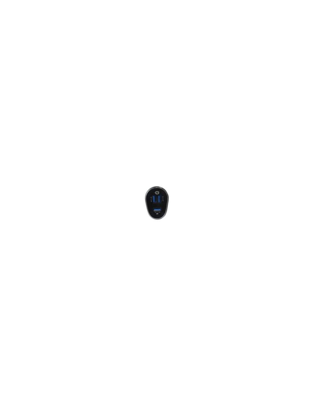CARGADOR COCHE CONCEPTRONIC 3 PUERTOS USB A 2 P 5V/2.4A 1P 5V/1.5A 31.5W NEGRO CARDEN06B