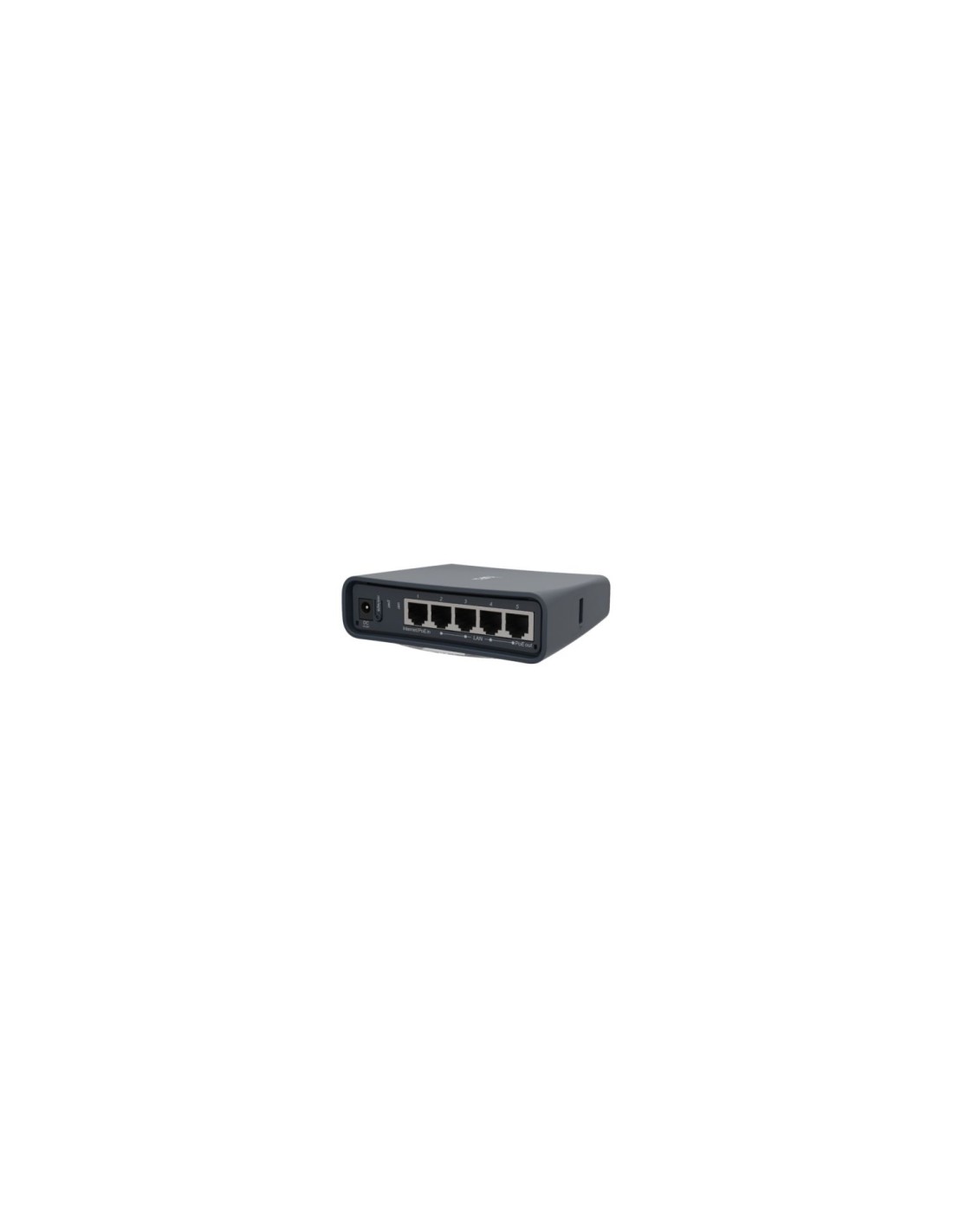 PUNTO DE ACCESO MIKROTIK HAP AC LITE TOWER CPU 650MHZ 5X LAN 10/100 ANTENAS 2/1.5DBI USB ROUTEROS NEGRO RB952UI-5AC2ND-TC
