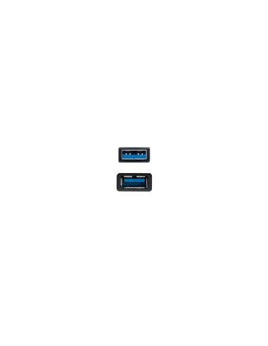 Nanocable Cable USB 3.0, Tipo A/M-A/H, Negro, 3.0 M