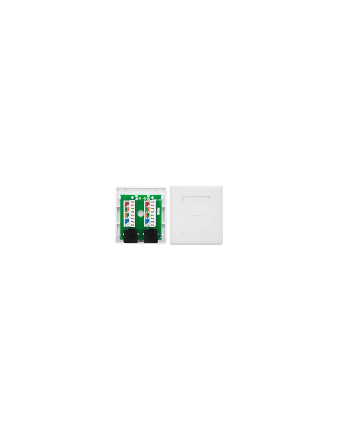 ROSETA DE SUPERFICIE NANOCABLE PARA RJ45 CAT6 UTP 2 TOMAS BLANCO 10.21.1502