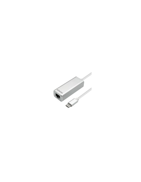 ADAPTADOR AISENS USB 3.1 TIPO-C A LAN ETHERNET 10/100/1000 MBPS 15CM PLATA A109-0341