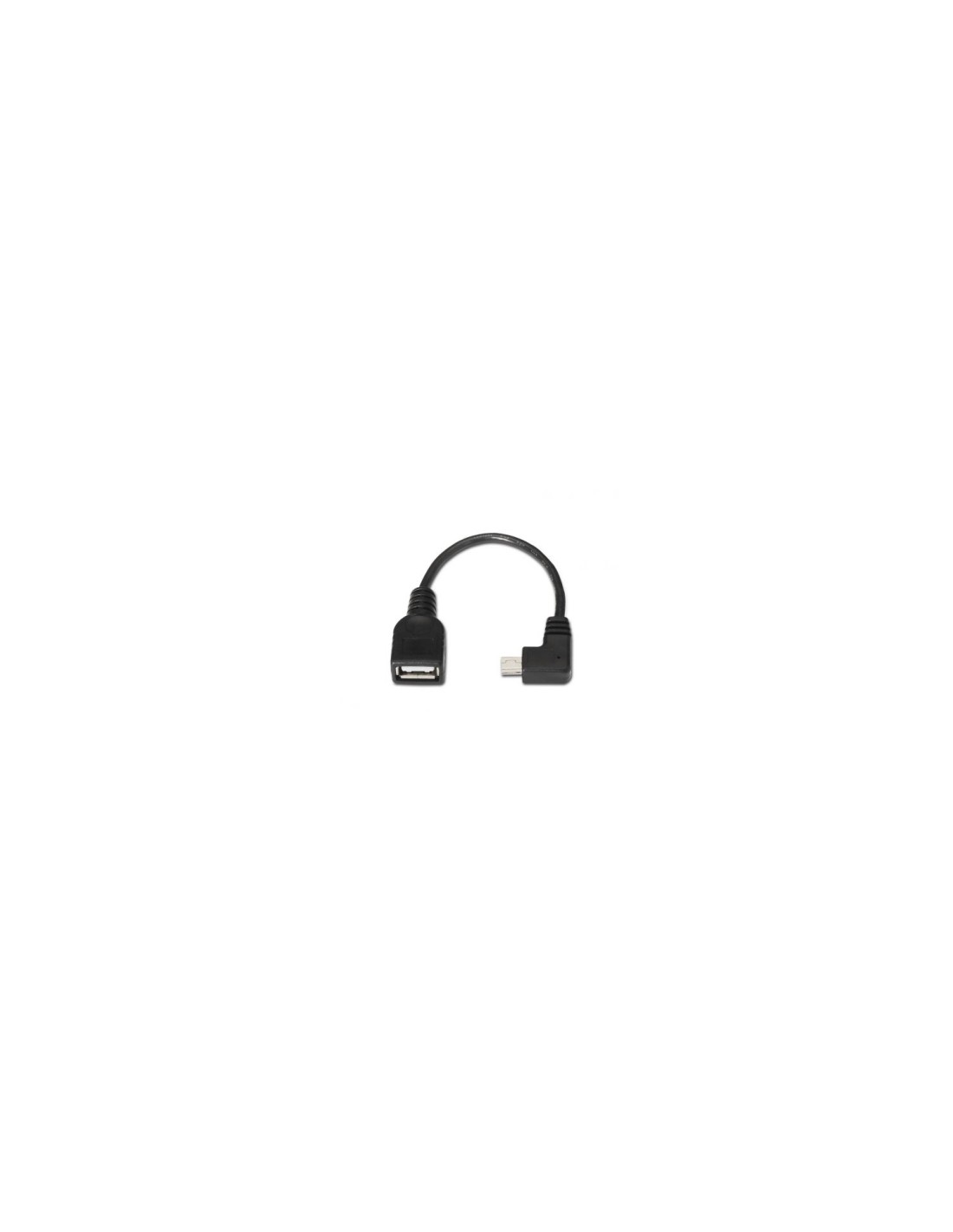 CABLE AISENS MINI USB B MACHO A USB A HEMBRA OTG 15CM NEGRO A101-0034