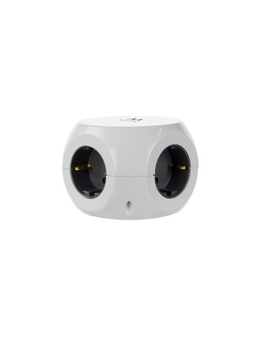 Ewent EW3939 base múltiple 1,5 m 3 salidas AC Interior Blanco