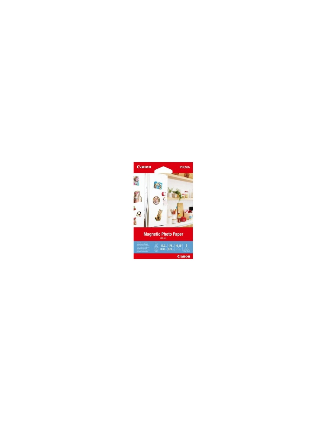 PAPEL FOTOGRAFICO MAGNETICO CANON MG-101 5 HOJAS 10X15CM GLOSSY 3634C002