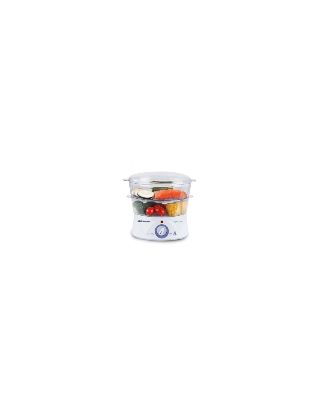 COCINA AL VAPOR ORBEGOZO CO 4000 CAPACIDAD 5L 2 RECIPIENTES + RECIPIENTE ESPECIAL ARROZ TEMPORIZADOR 60 MINUTOS 16049 O