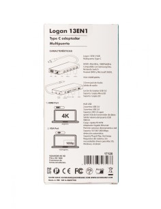 Hub USB-C Logan 13 en 1 8420738303587 2