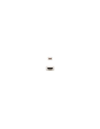 Nanocable Cable conversor Mini DP a HDMI, Mini DP/M - HDMI/M, Blanco,