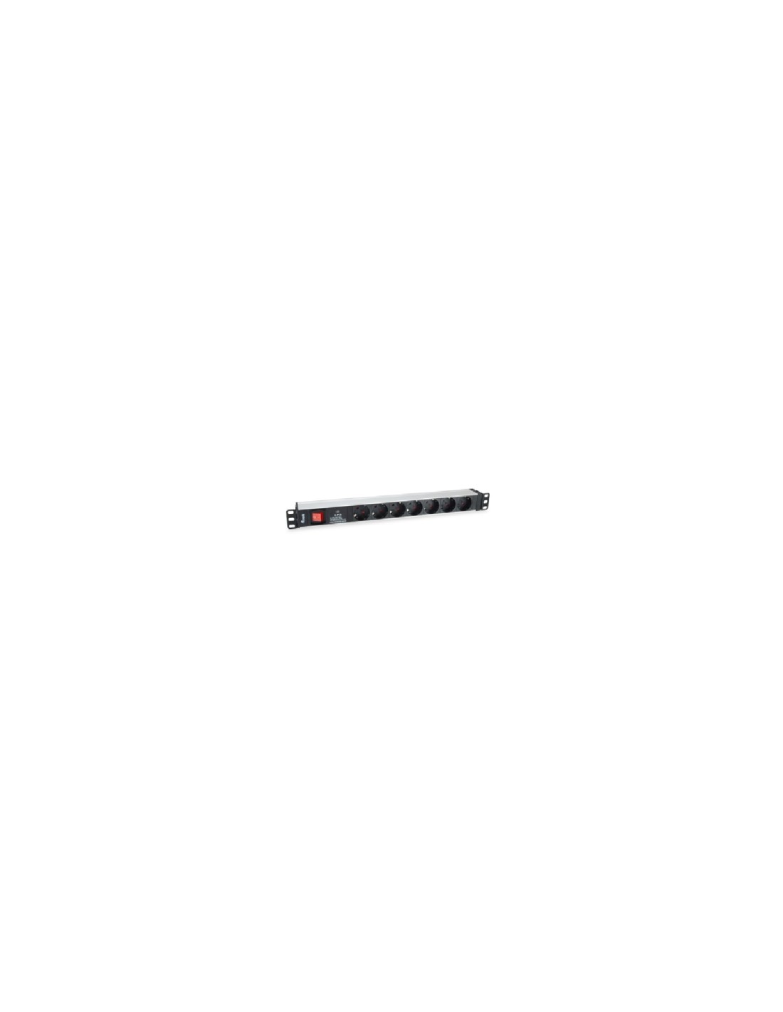 EQUIP 333309 REGLETA ALIMENTACION RACK 19P 1U 7 TOMAS CON INTERRUPTOR Y PROTECTOR SOBRETENSION