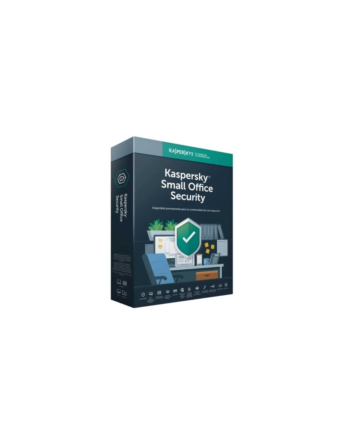 ANTIVIRUS KASPERSKY SMALL OFFICE SECURITY MULTIDISPOSITIVO PARA 5 USUARIOS + 1 SERVIDOR SERVICIO 1 AÍ?O VERSION 7 KL4541X5EFS-20