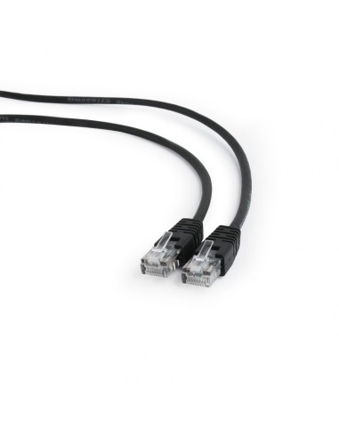 LATIGUILLO GEMBIRD CAT 5E UTP 0.25 METROS NEGRO PP12-0.25M/BK