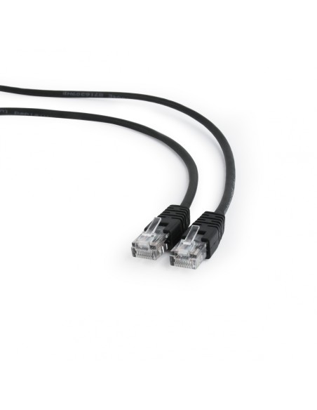 LATIGUILLO GEMBIRD CAT 5E UTP 0.25 METROS NEGRO PP12-0.25M/BK