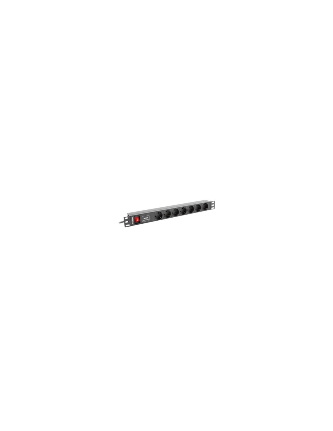 LANBERG PDU-07F-0200-BK UNIDAD DISTRIBUCION ALIMENTACION 16A 7XSCHUKO RACK 1U PARA ARMARIO 19P