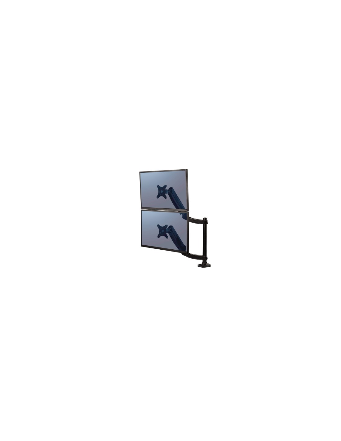 FELLOWES 8043401 BRAZO PARA MONITOR DOBLE EN VERTICAL PLATINUM SERIES 2 PUERTOS USB NEGRO