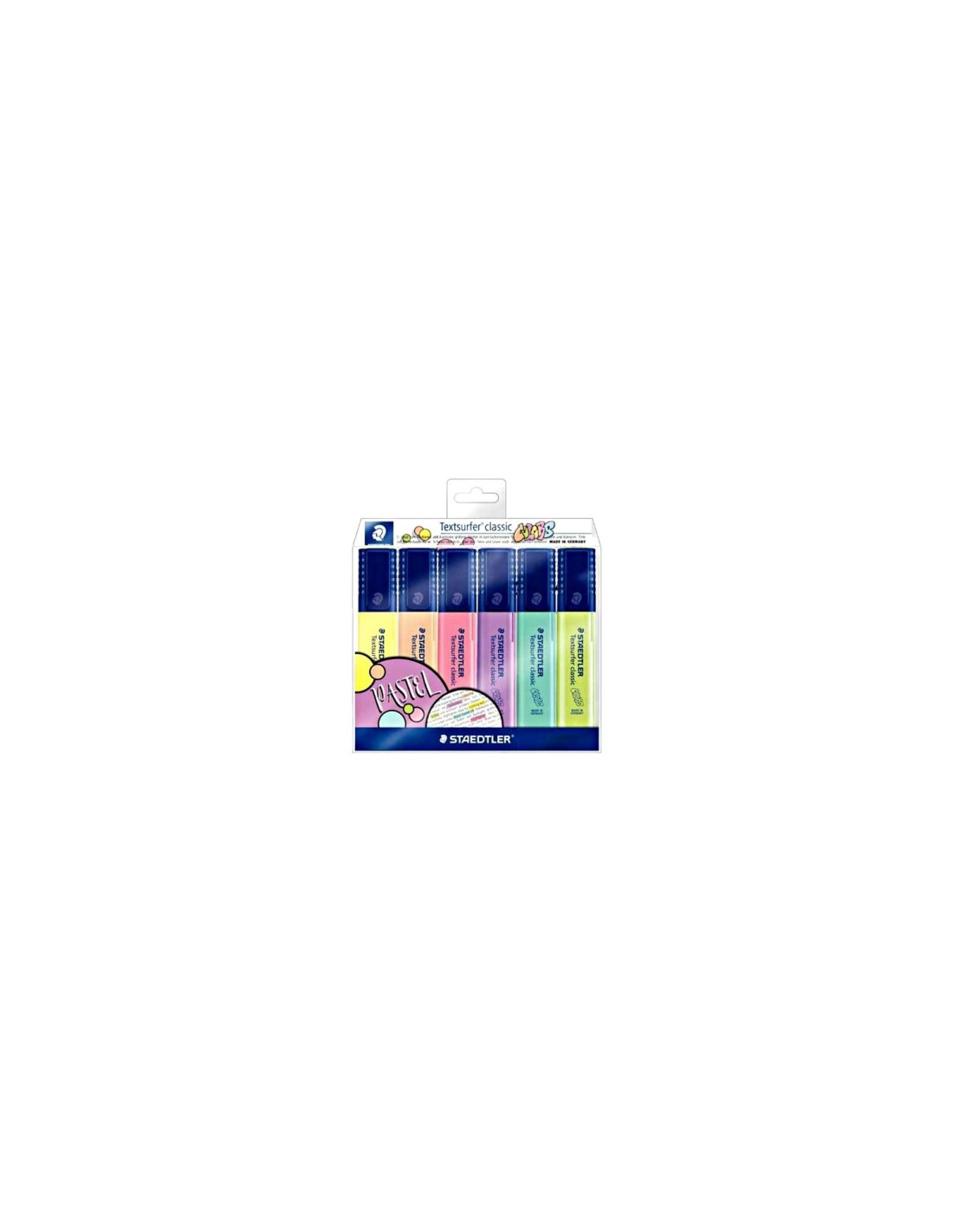 STAEDTLER TEXTSURFER PAQUETE 6 MARCADORES FLUORESCENTES CLASSIC PASTEL&VINTAGE 364 CWP6