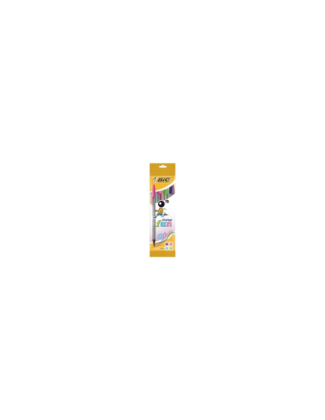 BLISTER DE 4 BOLIGRAFO BIC  CRISTAL FUN COLORES PASTEL ROSA LILA TURQUESA Y LIMA 8957921