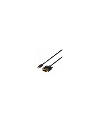 AISENS Cable conversor Mini DP A VGA, Mini DP/M - VGA/M, Negro, 2.0m