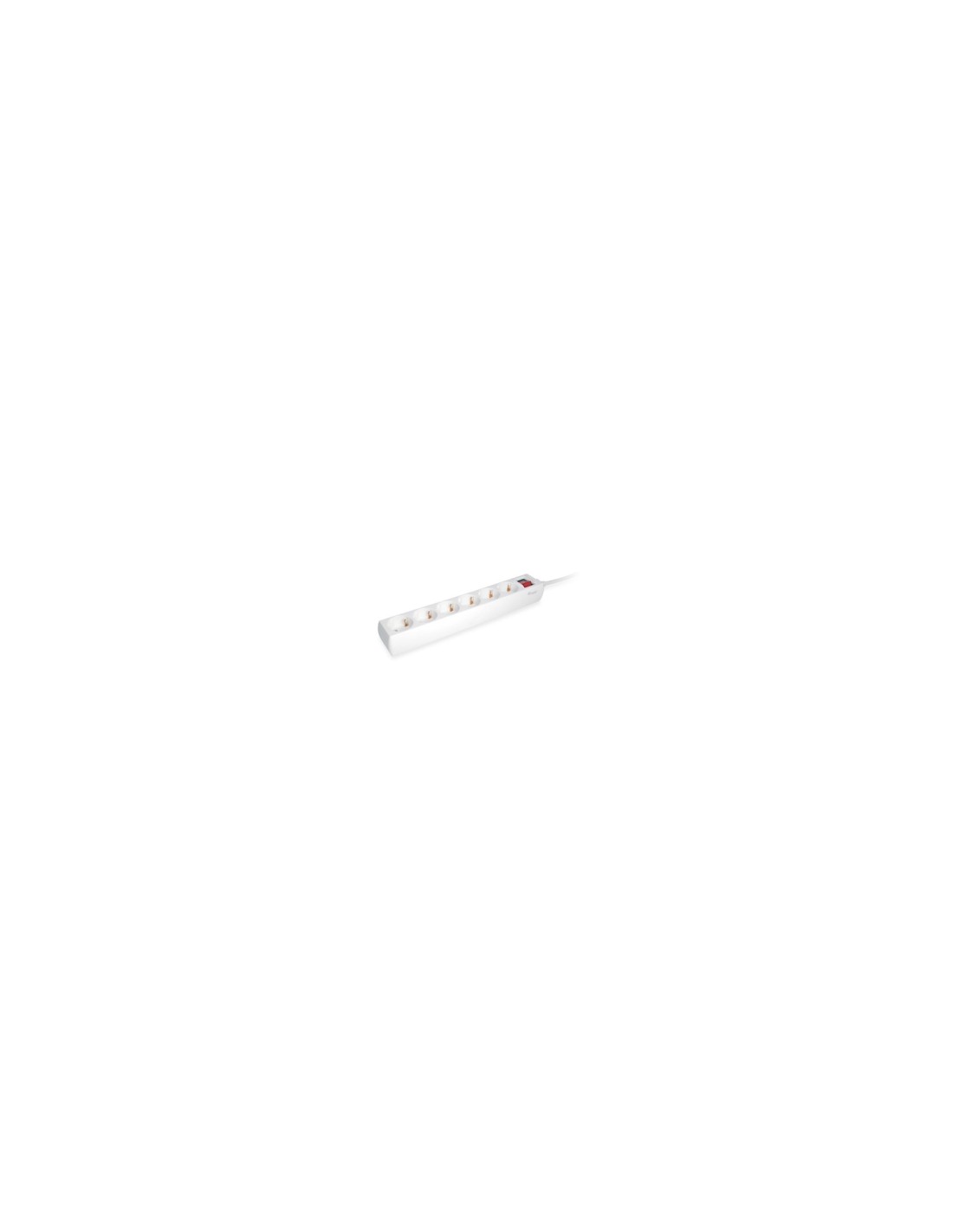 REGLETA EQUIP CON 6 TOMAS SCHUKO BOTON DE APAGADO ENCENDIDO CABLE DE RED DE 1.5 METROS BLANCO 245552