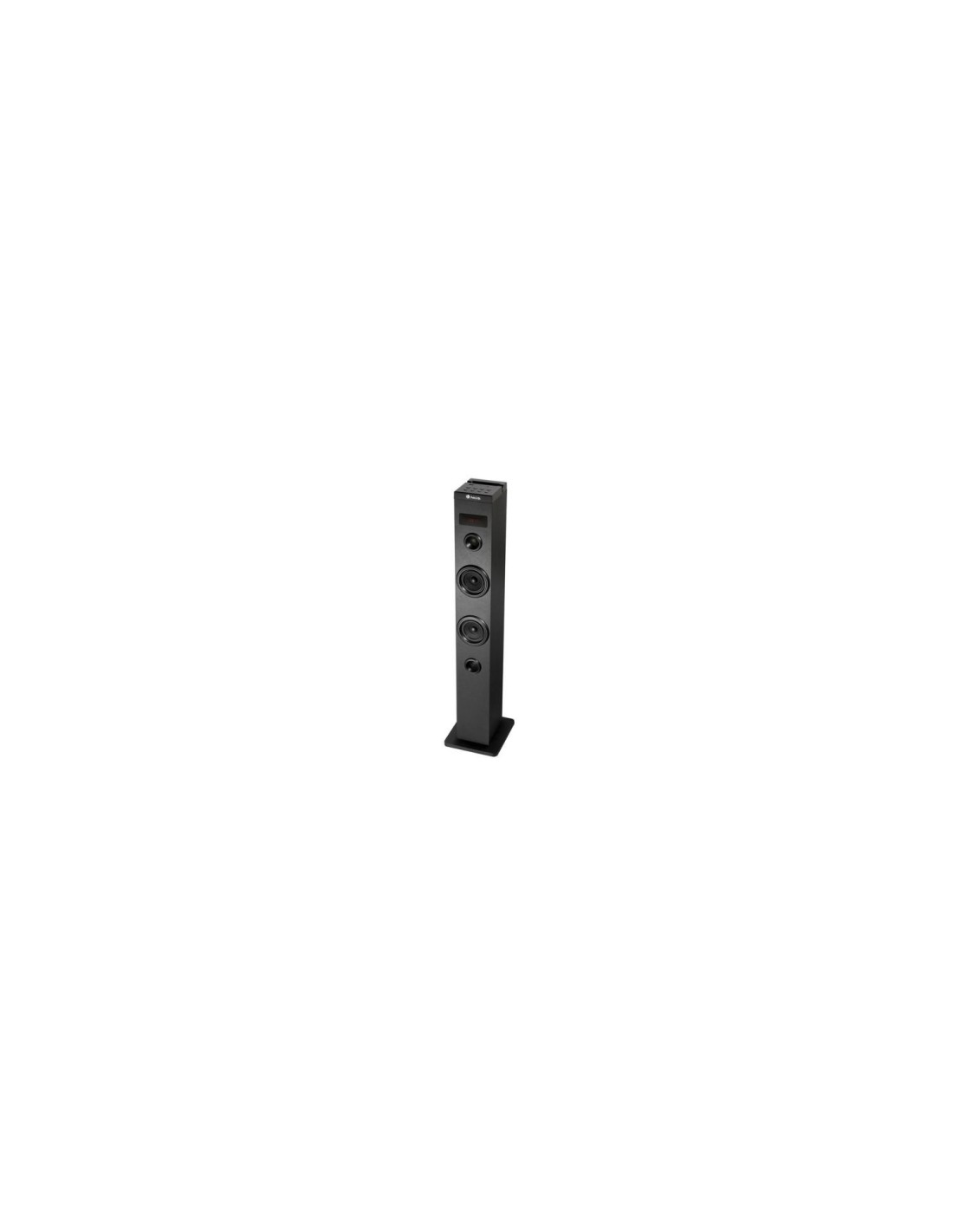 NGS SKY CHARM TORRE DE SONIDO 50W BT FM USB AUX IN OPTICA PANTALLA LED CARCASA MADERA MANDO A DISTANCIA NEGRO