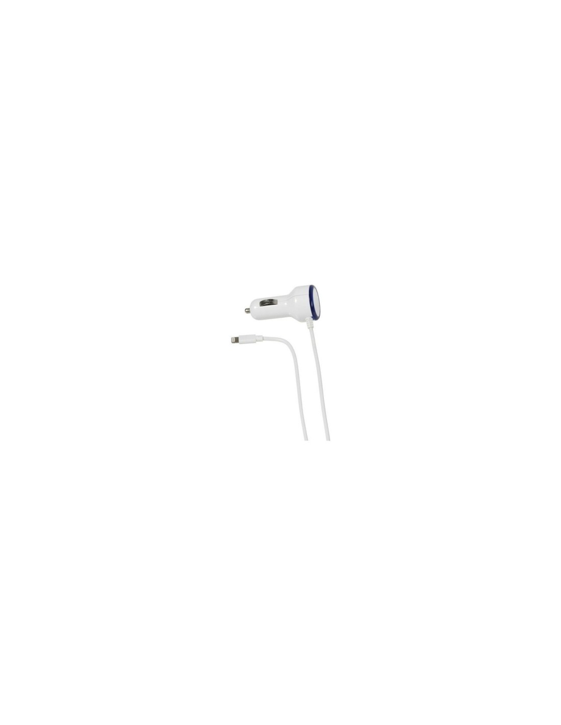 CARGADOR DE COCHE VIVANCO CONECTOR LIGHTNING 1A 12V 1M BLANCO 36302