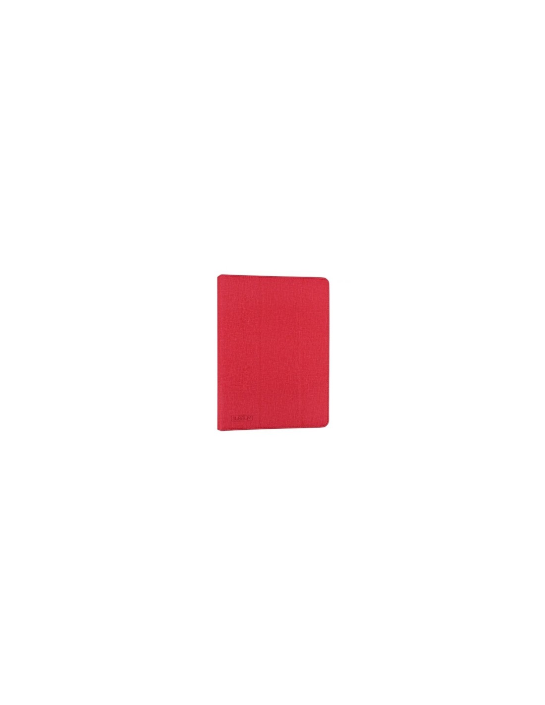 FUNDA TABLET SUBBLIM UNIVERSAL CLEVER STAND PARA TABLET HASTA 10.1P MATERIAL EXTERIOR ACABADO CLOTH INTERIOR ATERCIOPELADO ROJO 