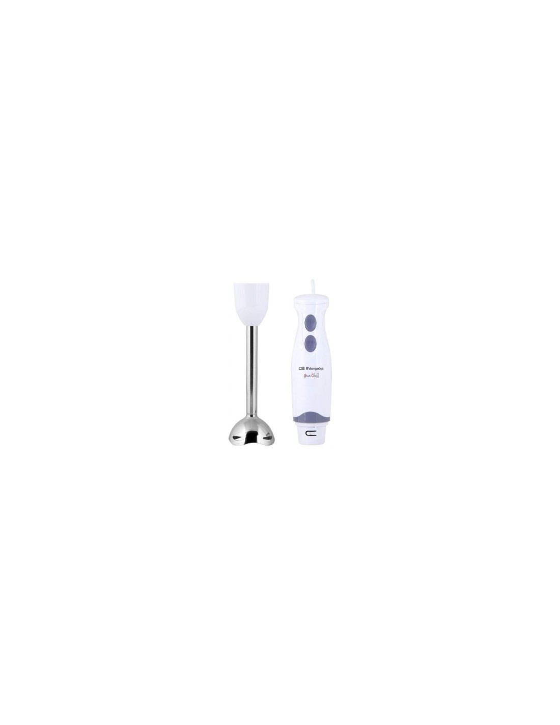 BATIDORA ORBEGOZO BT 1320 GRAN CHEFF 400W 2 PULSADORES 2 VELOCIDADES CUCHILLA ACERO INOX VASO MEZCLADOR PICADOR UNIVERSAL 500ML 
