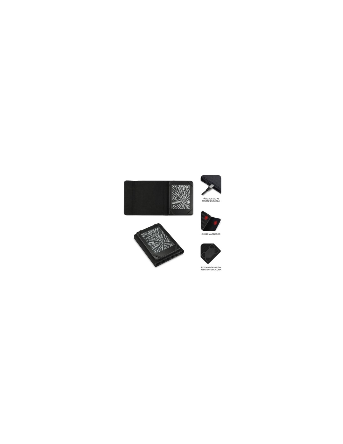FUNDA TABLET LIBRO SUBBLIM 6P UNIVERSAL NEGRO SUB-CUE-1EC001