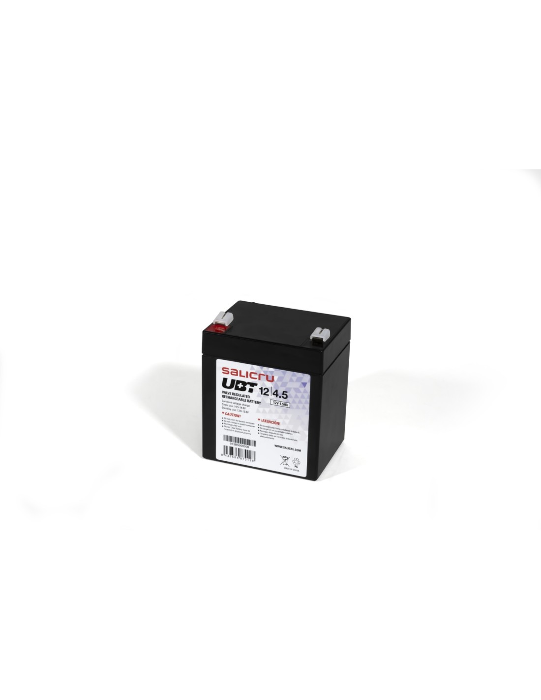 BATERIA SAI SALICRU UBT 12 4.5 AGM RECARGABLE DE 4.5AH NEGRO 013BS000006