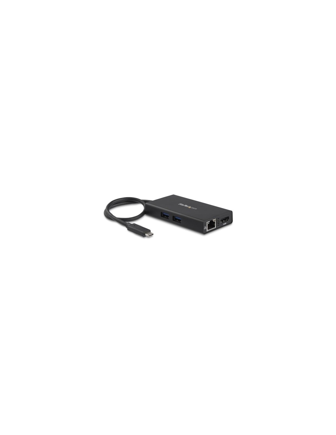 StarTech.com Adaptador Multipuertos USB-C con HDMI de 4K- 2x Puertos USB-A - PD de 60W - Negro