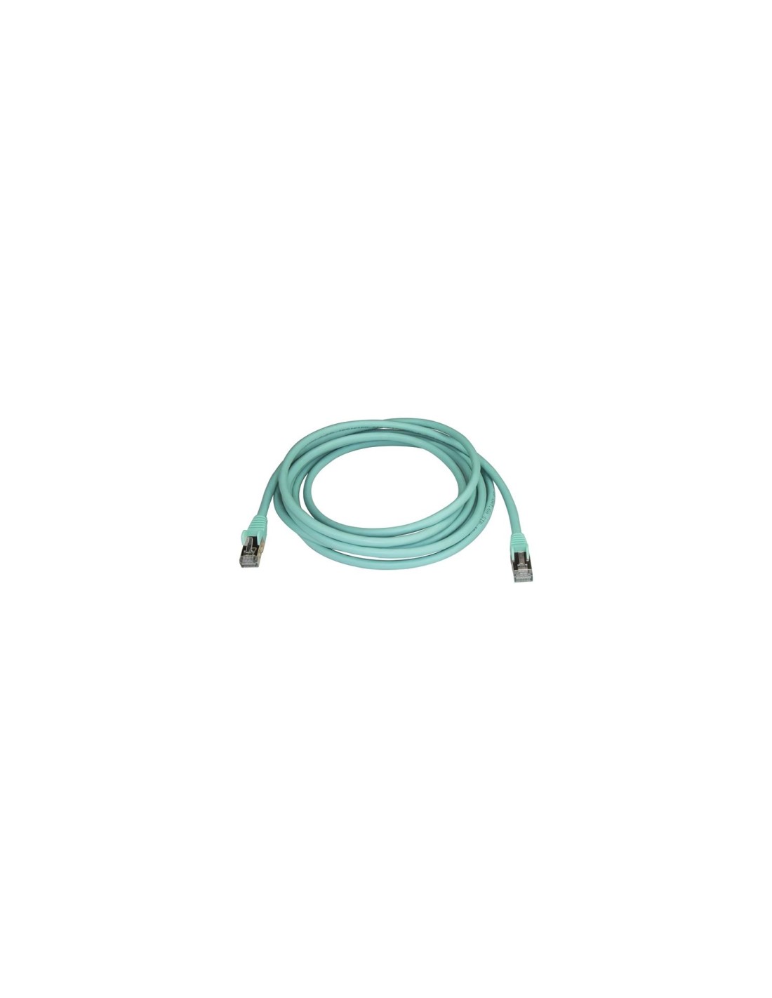 StarTech.com Cable de 3m de Red Ethernet RJ45 Cat6a Blindado STP - Cable sin Enganche Snagless - Aguamarina