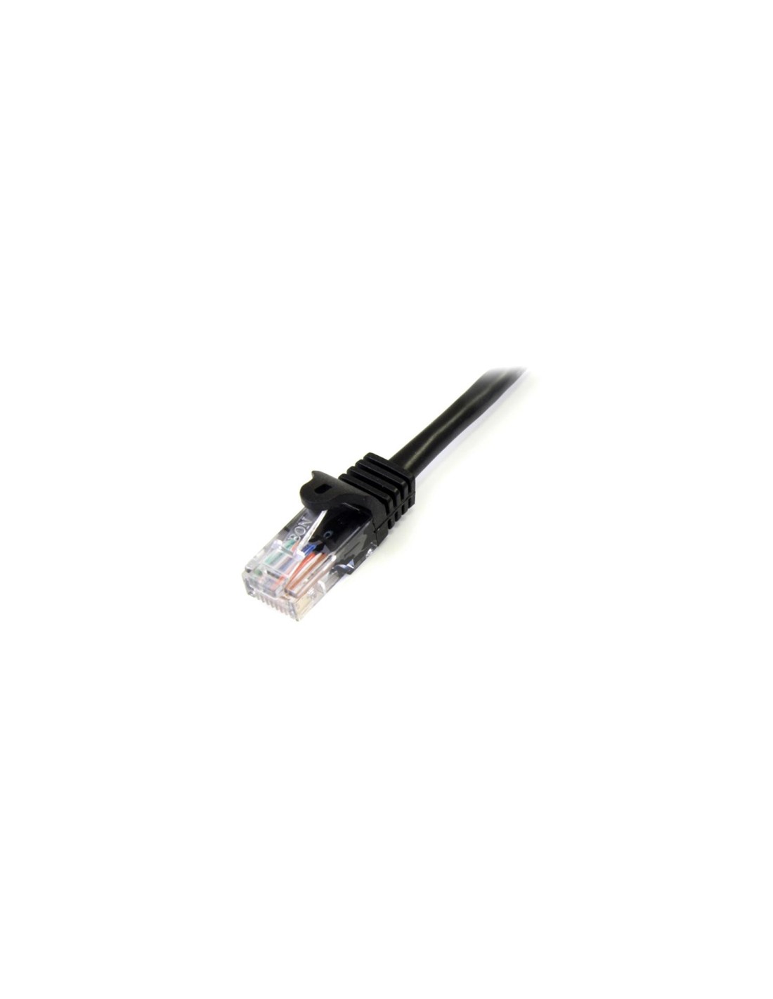 StarTech.com Cable de 2m Negro de Red Fast Ethernet Cat5e RJ45 sin Enganche - Cable Patch Snagless