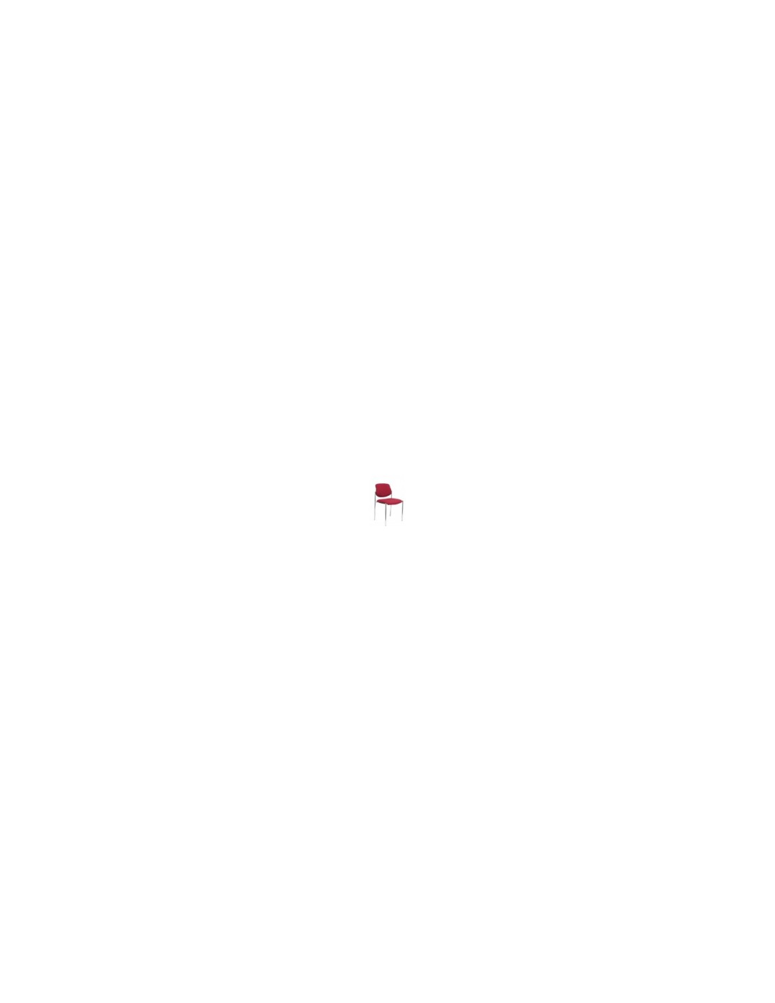 SILLA FIJA VILLALGORDO CHASIS CROMO BALI ROJO 27CRBALI933