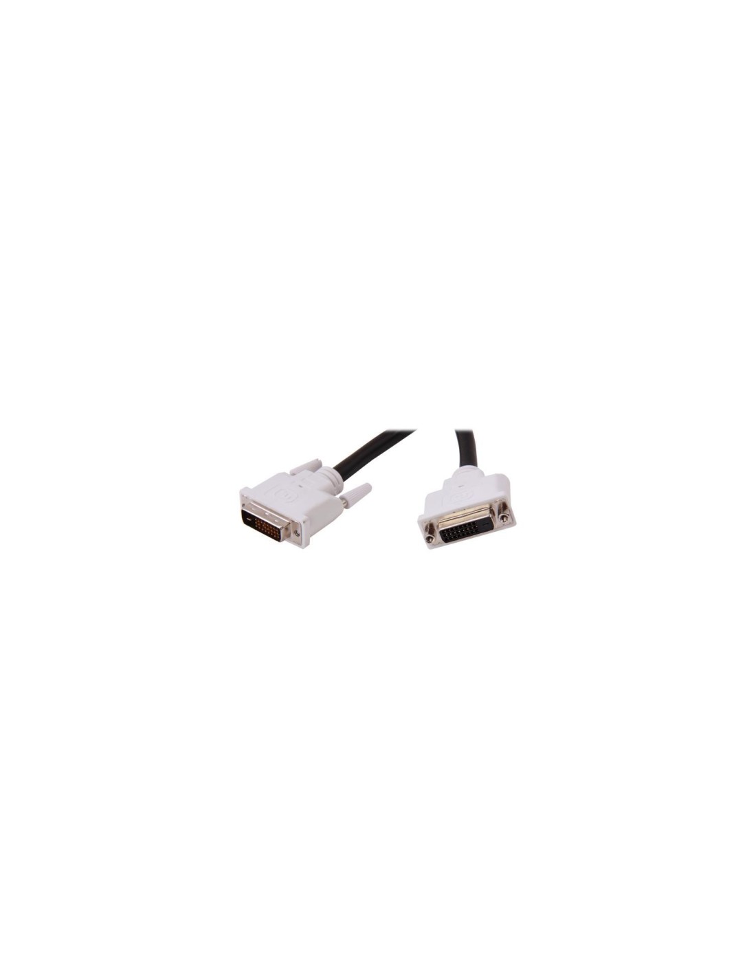 StarTech.com Cable Extensor de 15cm Protector de Puerto DVI-D Doble Enlace - Extensión Macho a Hembra Negro