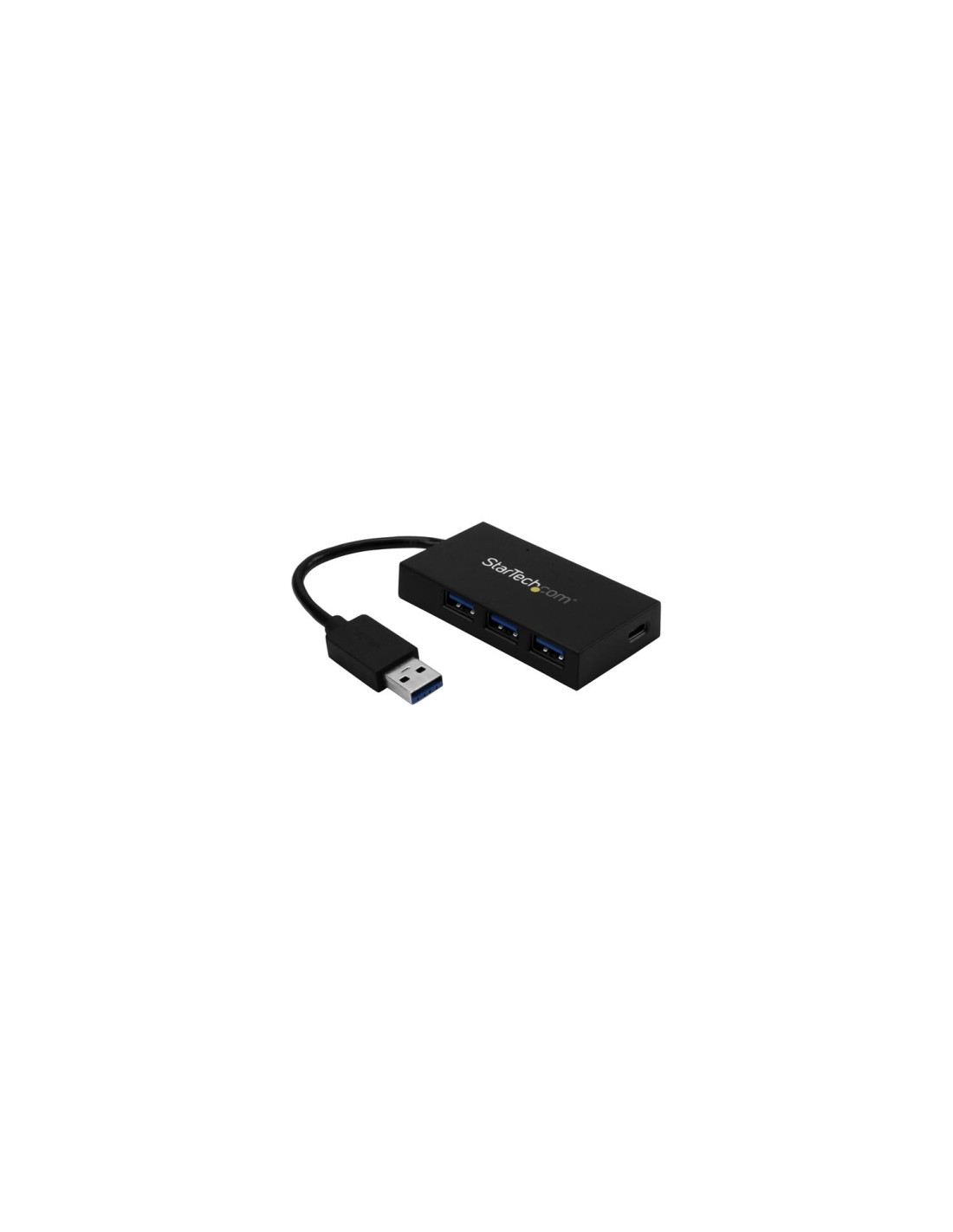 StarTech.com Hub Ladrón USB 3.0 de 4 Puertos - Concentrador de 3 Puertos USB-A y 1 Puerto USB-C - Negro